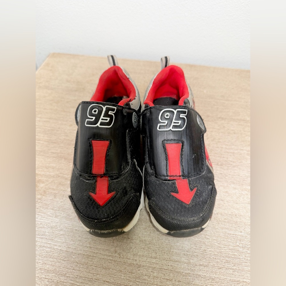 Pixar CARS Red Lightning McQueen Shoes Sneakers Slip On Boy Kid Toddler Size 11